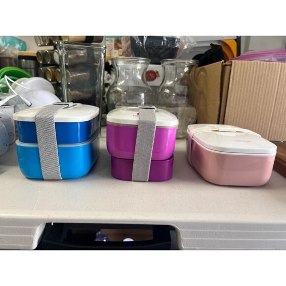 Bentgo Lunch Box Multicolor 5 Pcs Plastic Dishwasher Safe With Knife Lid & Spoon - Picture 4 of 9